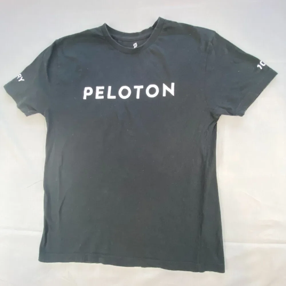 Peloton Century 100 Ride Club T Shirt Adult XS Black Short Sleeve Graphic Tee